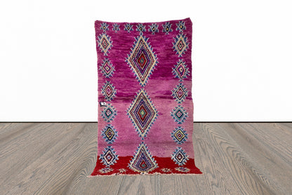 Tapis marocain unique tissé à la main 4x7 FT.