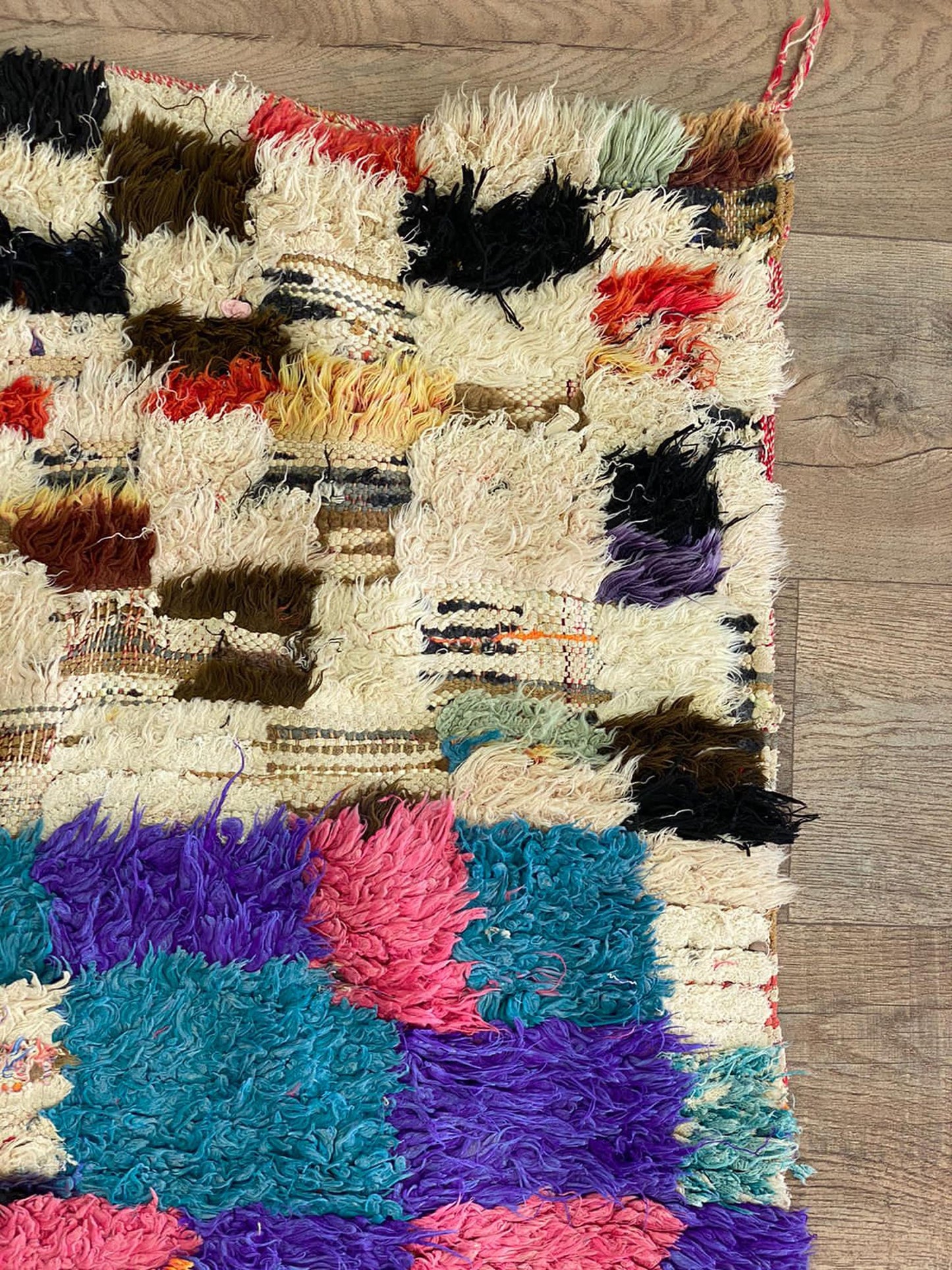 4x6 FT Moroccan area colorful rugs.