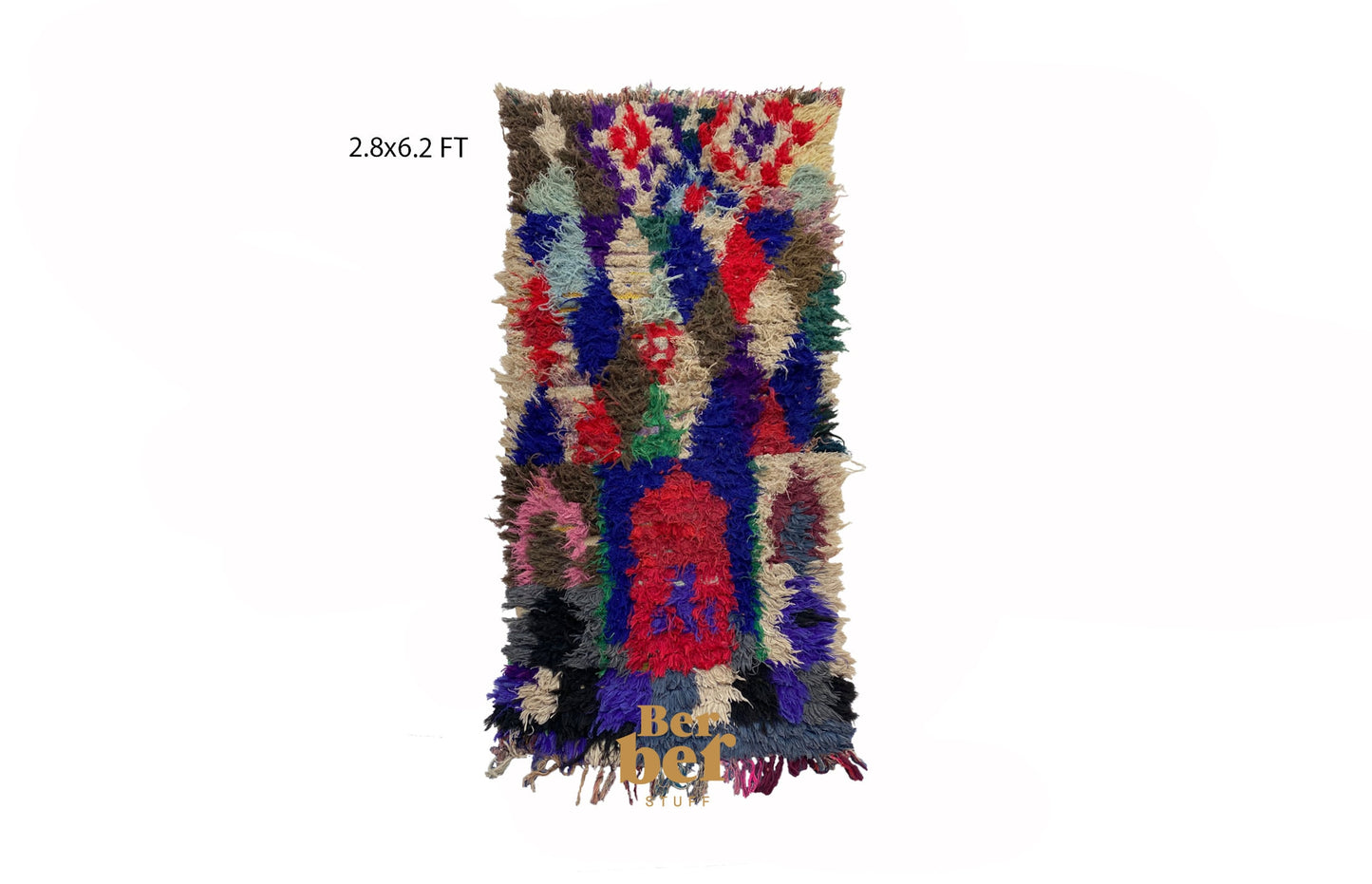 Tapis de couloir marocain coloré 3x6.