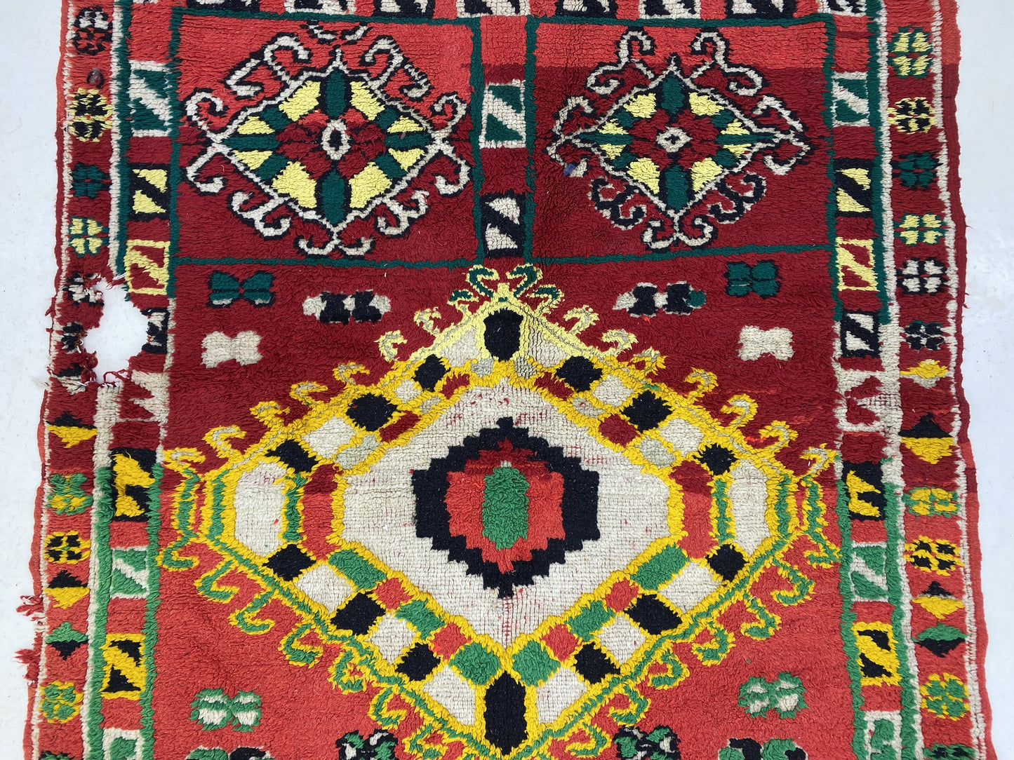 Tapis berbère marocain coloré 5x7 pi.