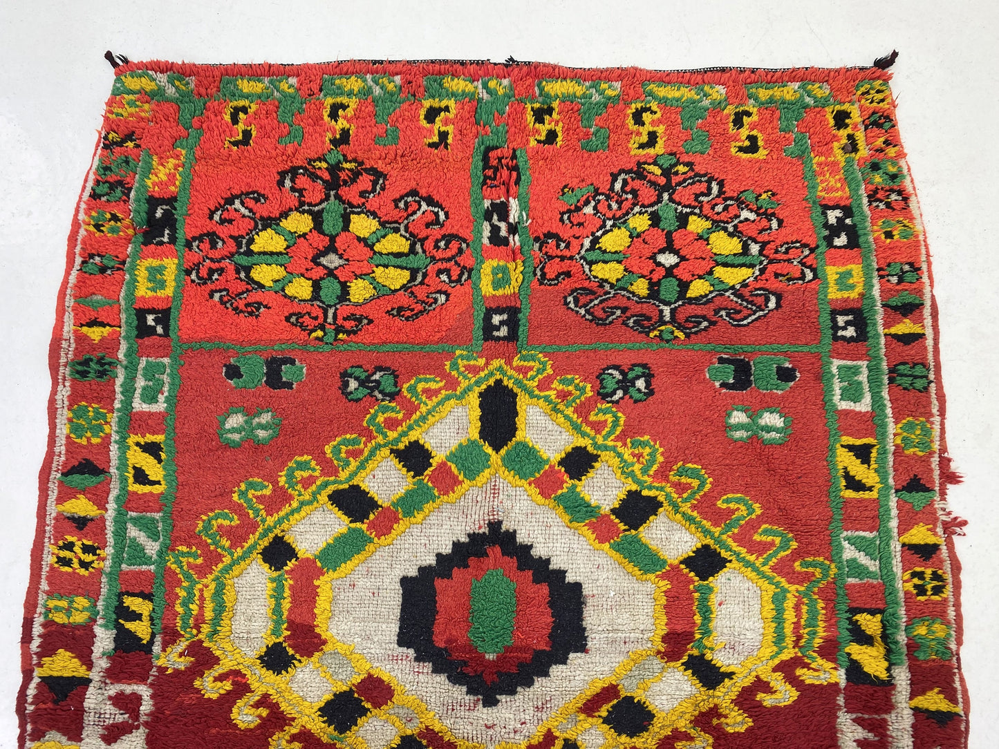 Tapis berbère marocain coloré 5x7 pi.