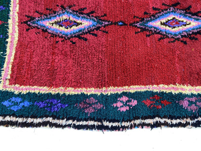 Tapis tribal marocain coloré tissé 4x6.