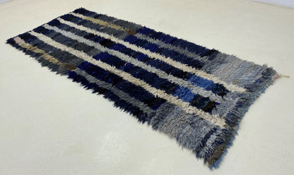 2.5x6 Moroccan woven runner rug, Berber vintage runner rug.