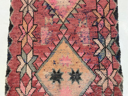 Tapis de couloir marocain Diamond 3x10, tapis de couloir berbères étroits.