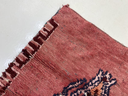 Tapis de couloir marocain en laine tissé à la main 4x8.