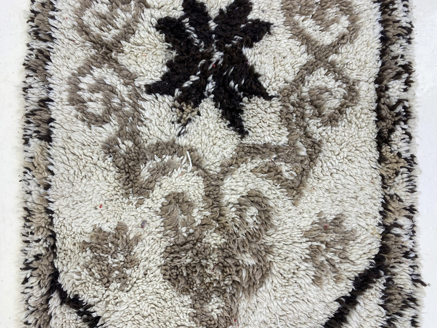 Wool Moroccan vintage runner rug 3x7 ft.