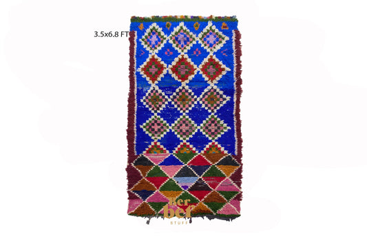 Tapis marocain vintage coloré 5x7 pi.