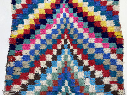 Tapis tissé tribal marocain coloré 4x6.