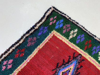 Tapis tribal marocain coloré tissé 4x6.