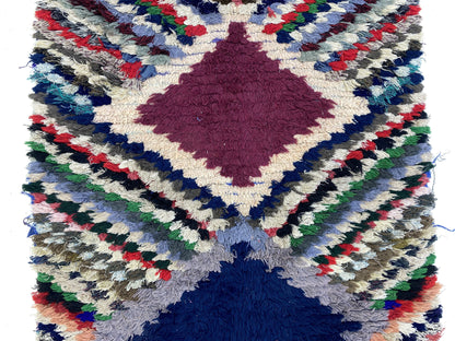 Tapis tissé vintage marocain 3x8.