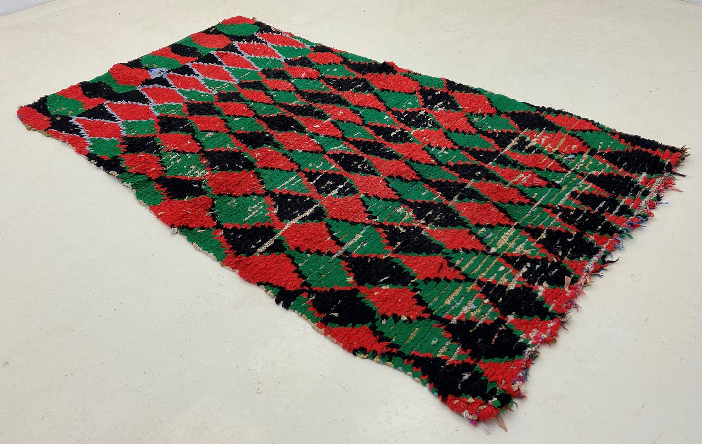 Petit tapis diamant 3,5x6, tapis marocains colorés.