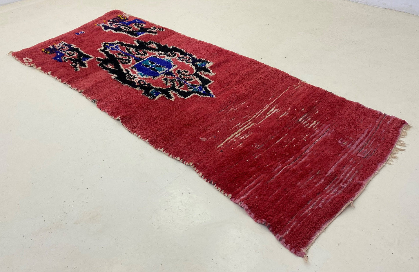 Tapis d'entrée marocain vintage berbère 3x7.