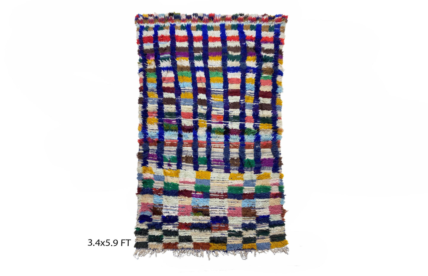 Tapis de couloir tissé vintage marocain 3x6, tapis de couloir tribal.