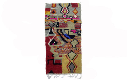 Tapis marocain personnalisé, tapis en laine colorés faits à la main, tapis berbères pour le salon.