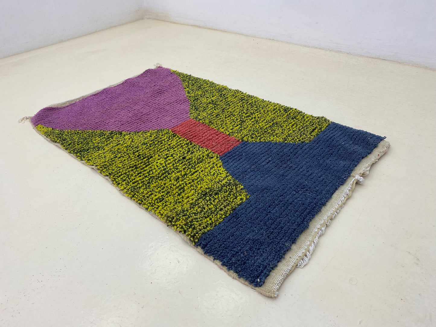 handmade Berber rug, Custom colorful Moroccan Berber Rug, Handcrafted kitchen rug.