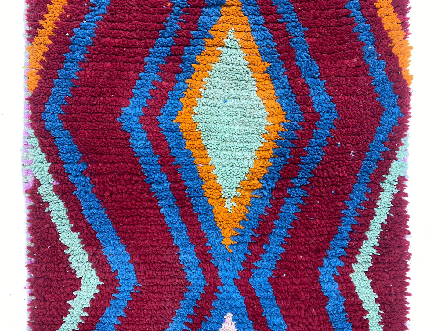 Tapis de couloir marocain coloré, tapis de couloir en laine berbère tissé à la main, tapis de couloir fait main sur mesure.