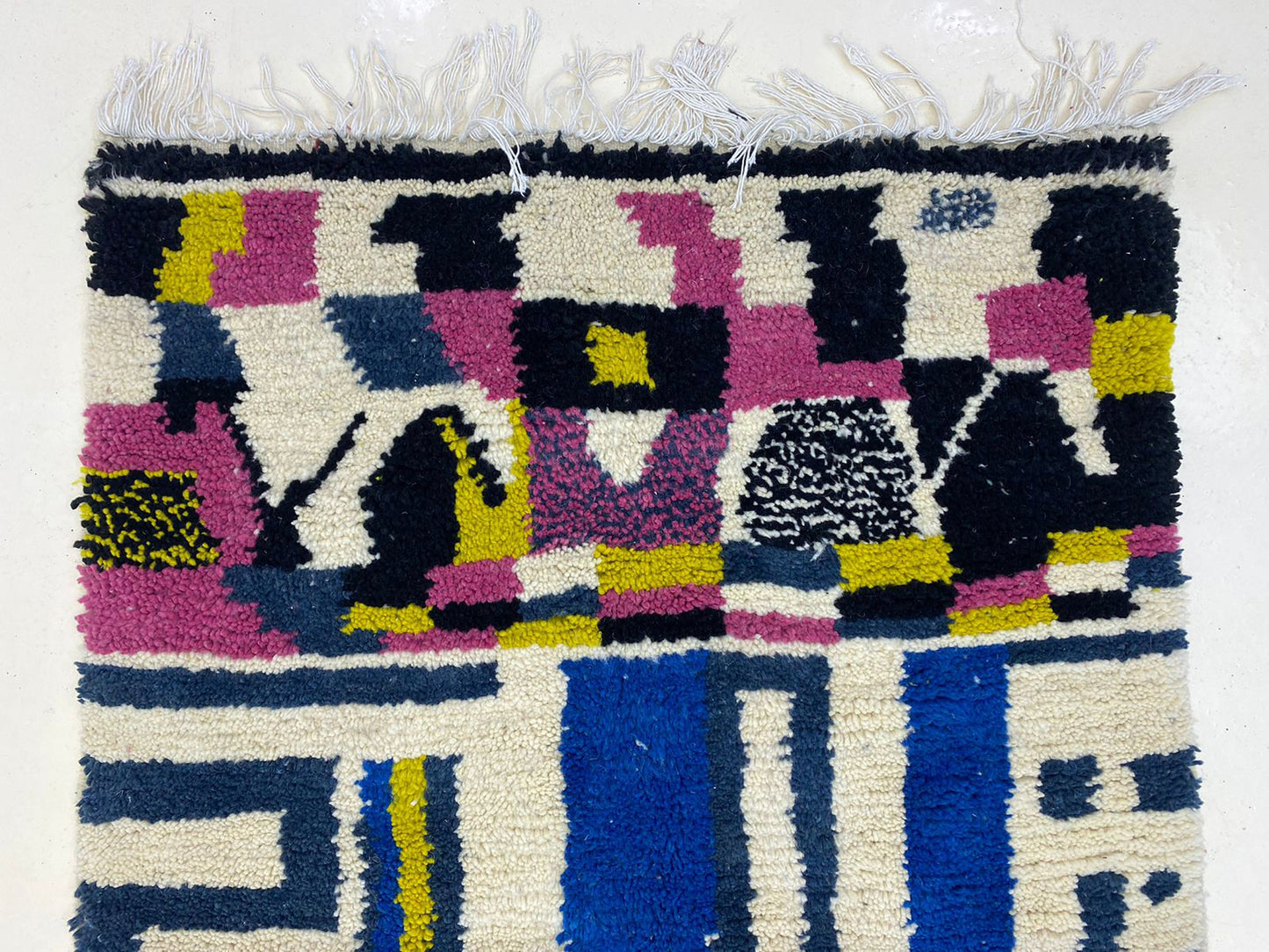 Handmade Custom Area Rug, Unique Moroccan rug, Colorful Berber Wool rug.