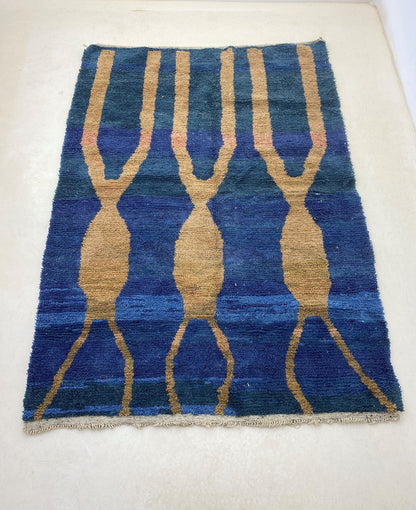 Tapis marocain, tapis moelleux et funky personnalisé pour un espace chaleureux, tapis berbères en laine fabriqués sur commande.