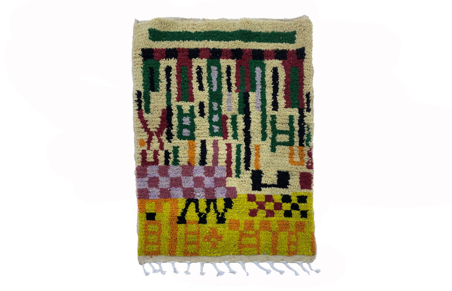 Custom colorful Kitchen rug, handmade wool Berber Moroccan rugs.