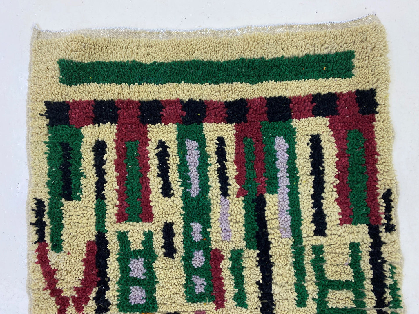 Custom colorful Kitchen rug, handmade wool Berber Moroccan rugs.