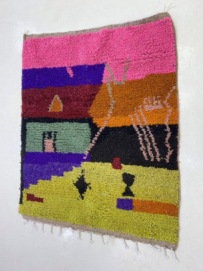 Tapis berbère personnalisé unique - Tapis berbères colorés et tissés.