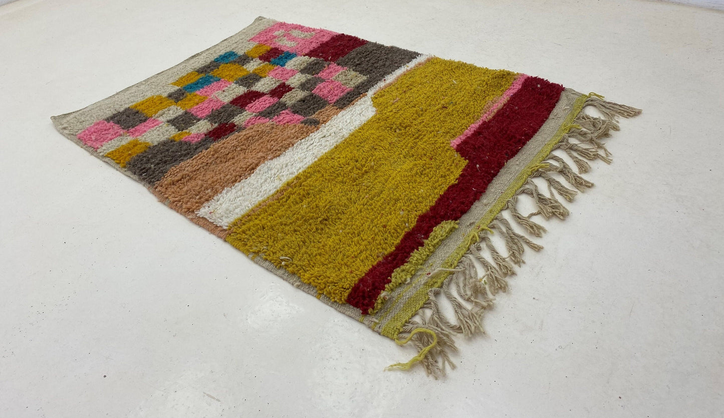 Custom-Made Colorful Moroccan Rug - Unique Home Decor rug.