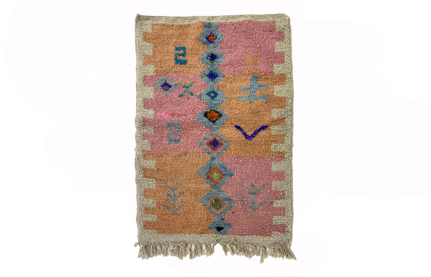 Custom Colorful Moroccan Berber Rug - Handmade Berber Area Rug.