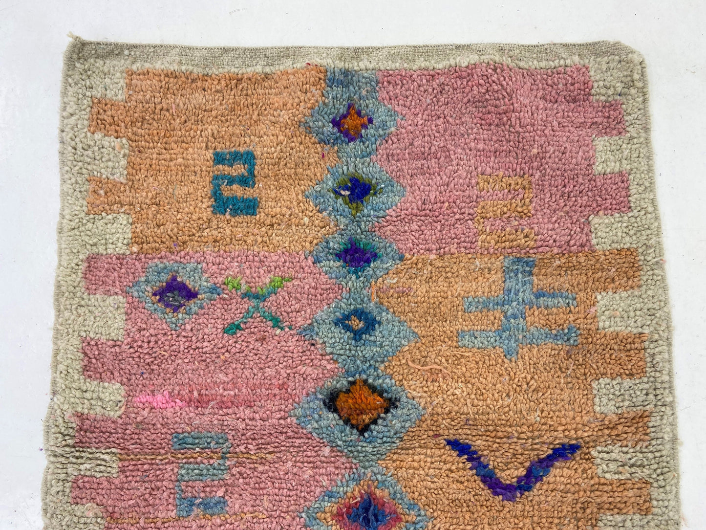 Custom Colorful Moroccan Berber Rug - Handmade Berber Area Rug.