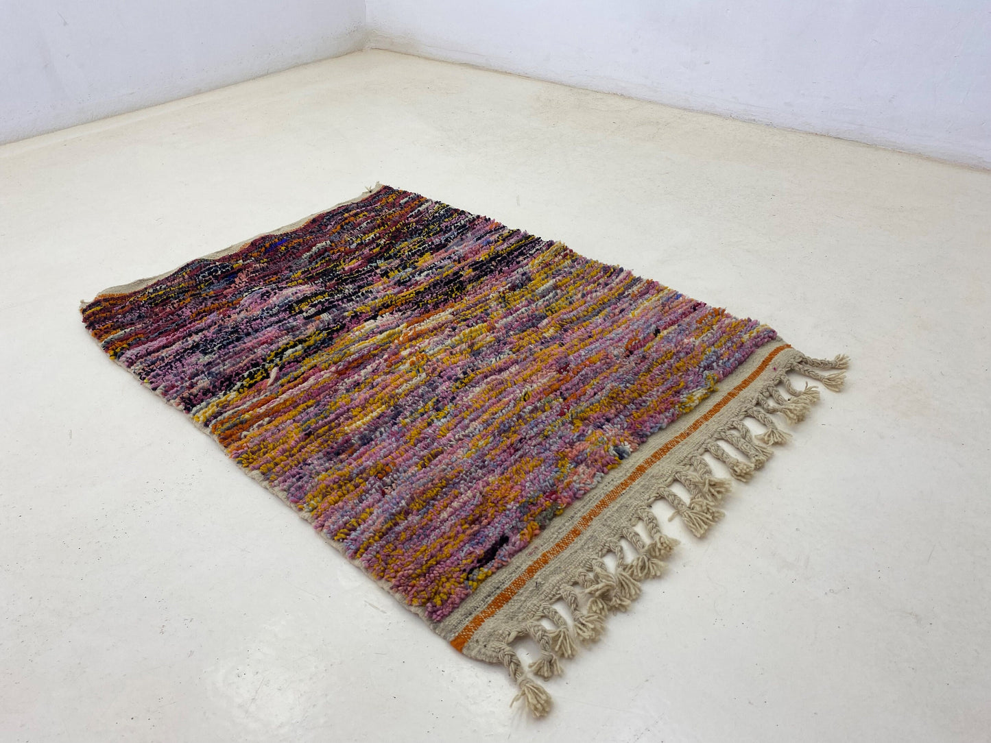 Handmade Moroccan Berber Rug, Custom Colorful Boho Area Rug.