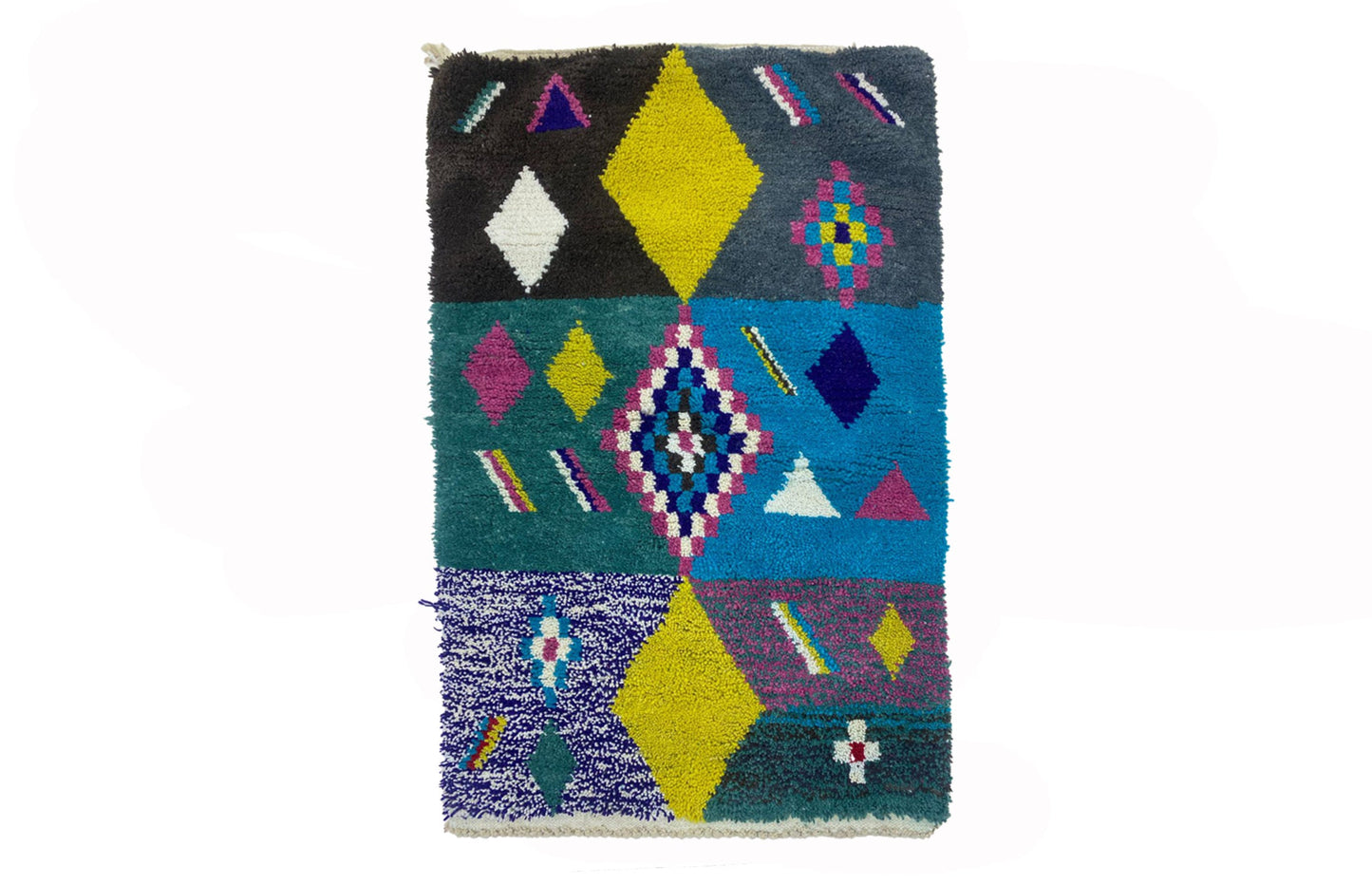 Tapis marocain coloré, tapis berbère coloré tissé à la main, personnalisé pour votre espace.