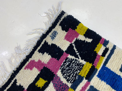 Handmade Custom Area Rug, Unique Moroccan rug, Colorful Berber Wool rug.