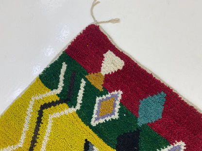 Colorful Geometric rug, Hand knotted Moroccan Berber Rug - Custom Unique Area Rug - Made to Order rugs.