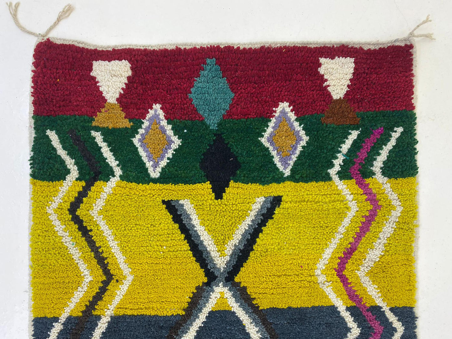 Colorful Geometric rug, Hand knotted Moroccan Berber Rug - Custom Unique Area Rug - Made to Order rugs.