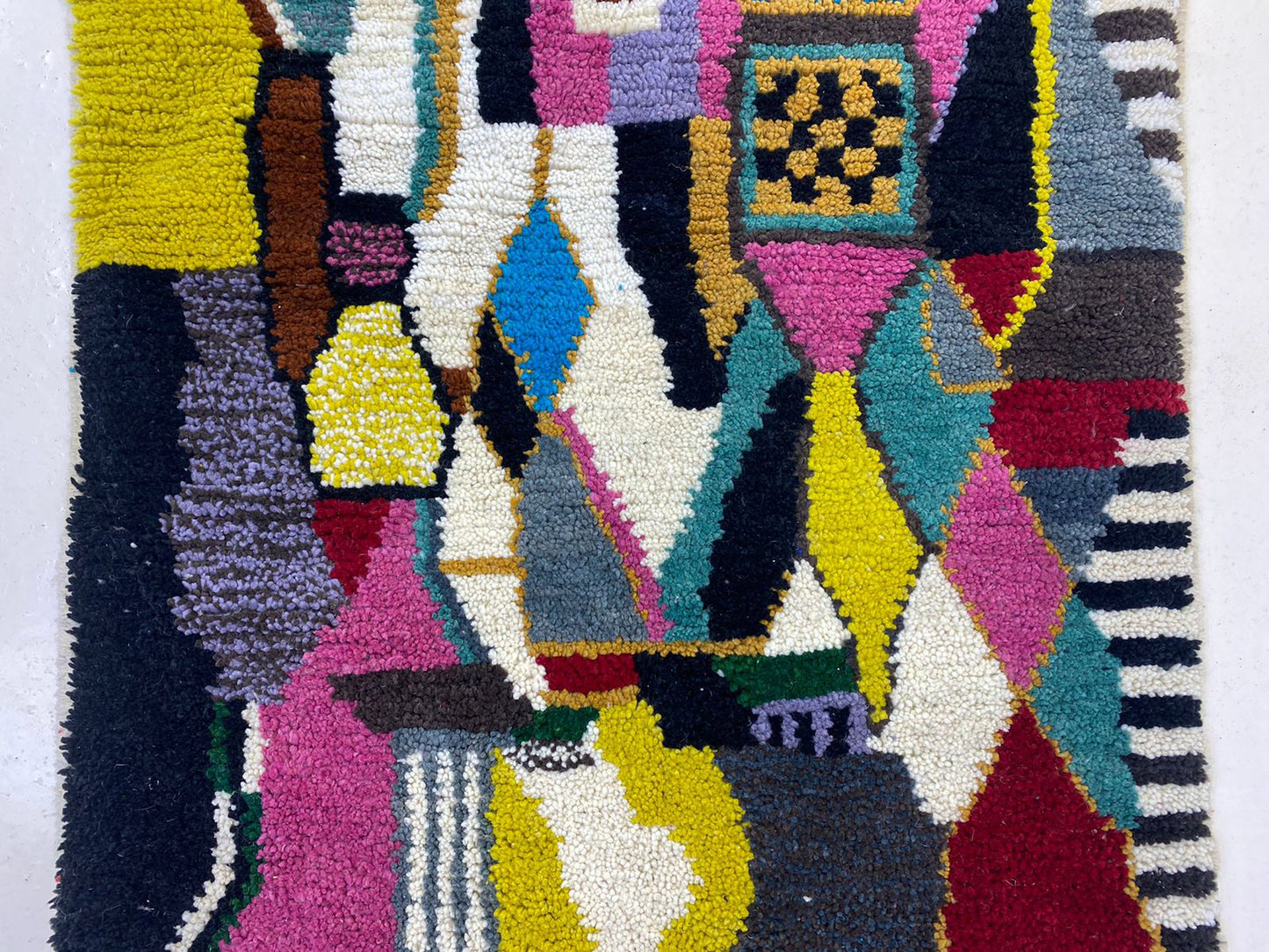 Handmade rug, Berber Wool Rug-Custom Moroccan Rugs for Living Room.