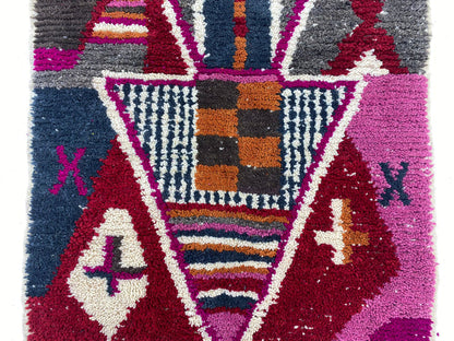 Moroccan Handwoven Custom Berber Rug, unique Handmade Accent for Living Room Decor.