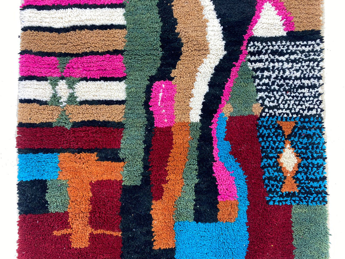 Colorful Custom berber rug, Unique Handmade Moroccan Rug.