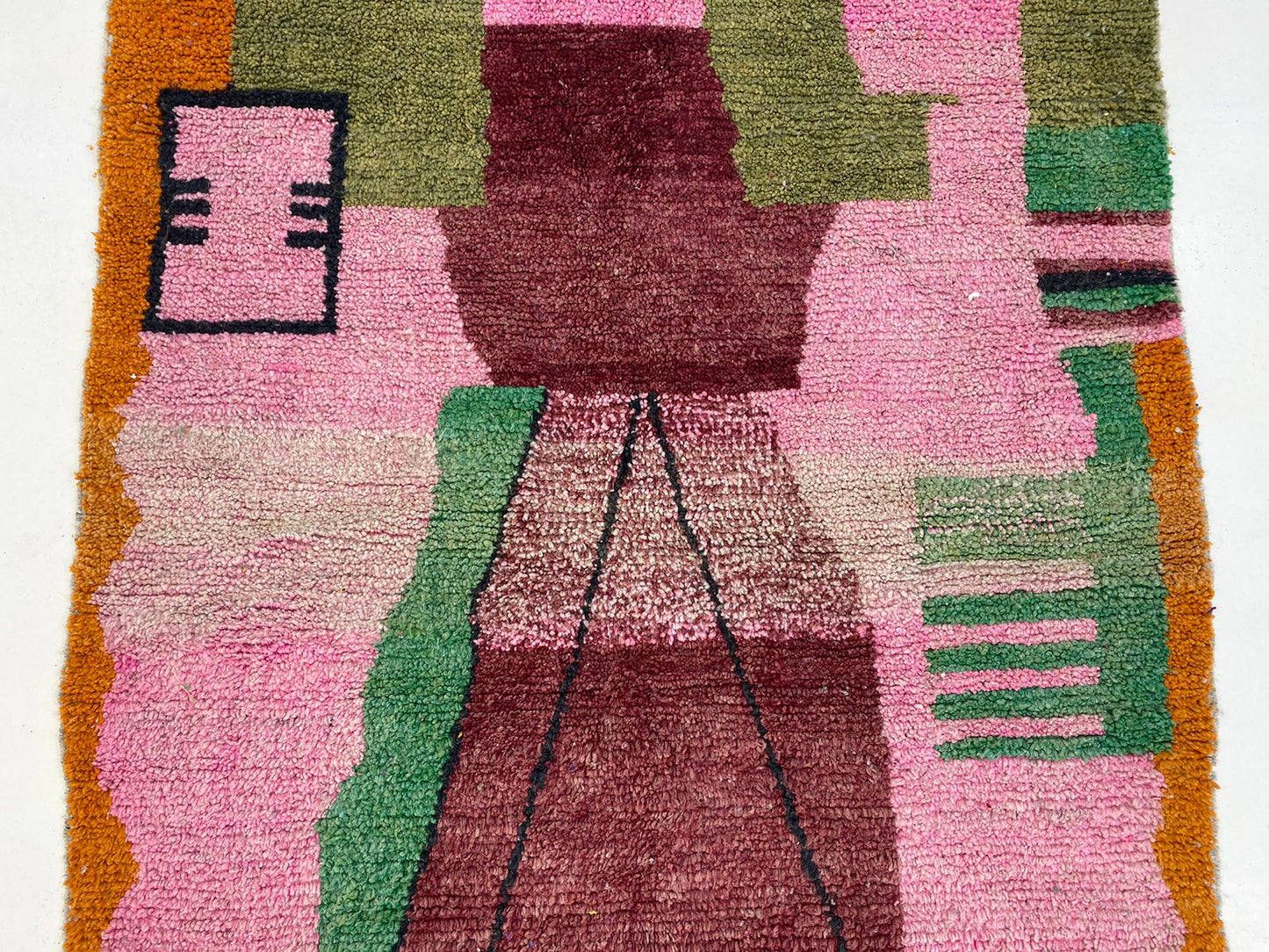 Custom colorful Moroccan Berber Rug, Handwoven Wool area Rug.