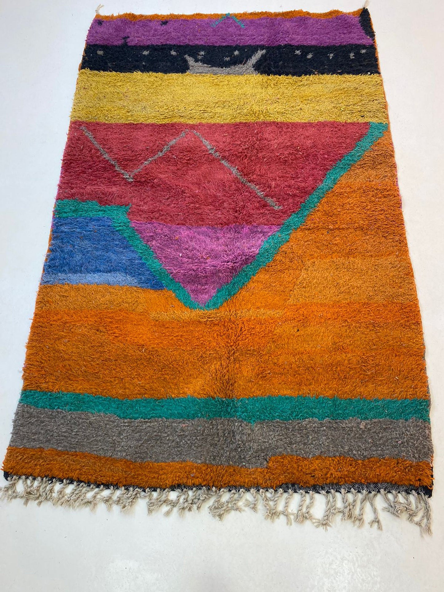 Handmade Moroccan Berber Rug, Custom Colorful Area Rug.