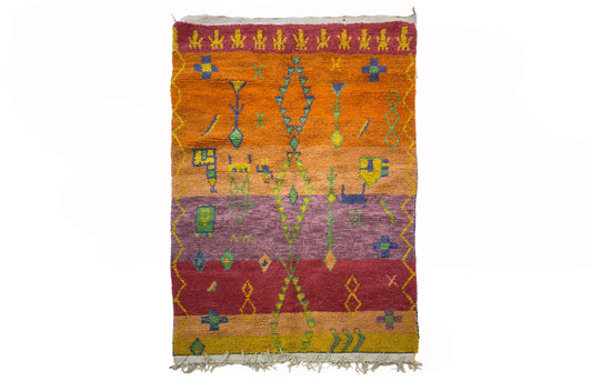 Tapis berbère marocain, tapis en laine tissé à la main sur mesure.