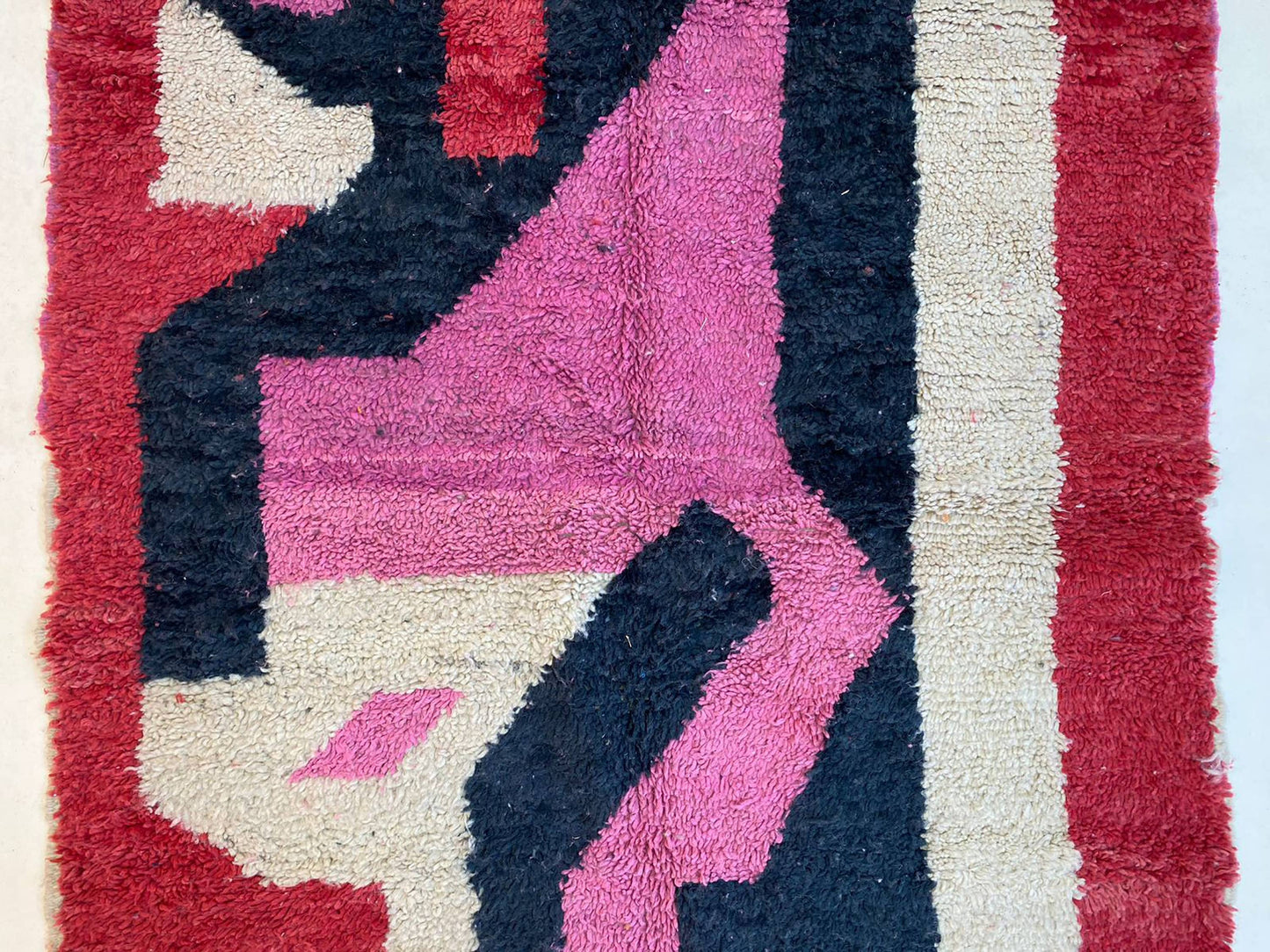 Colorful Moroccan Berber Area Rug, custom Hand Knotted wool Rug.