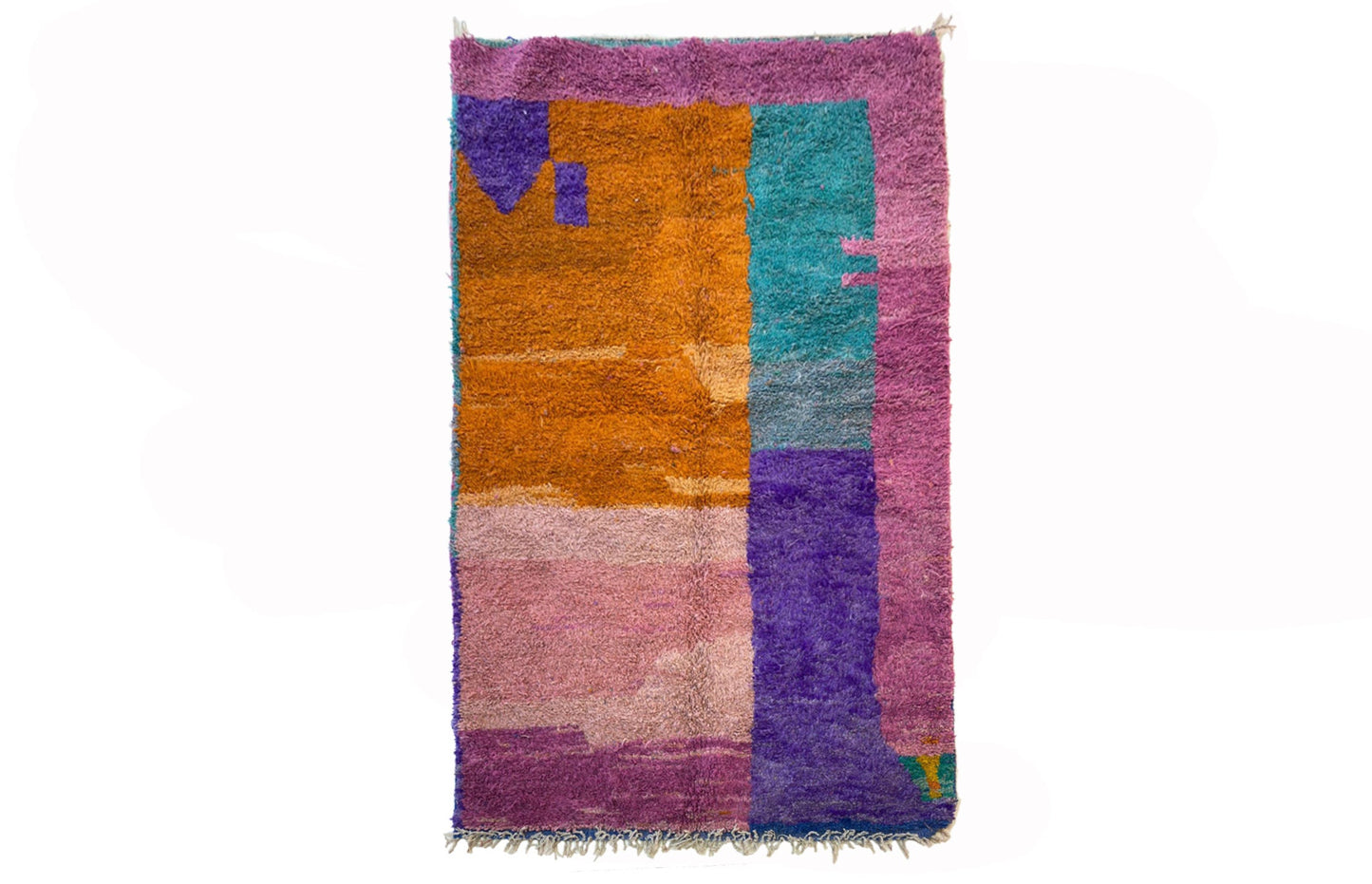 Colorful Moroccan Berber Rug, Unique Custom Bohemian Area Rug.