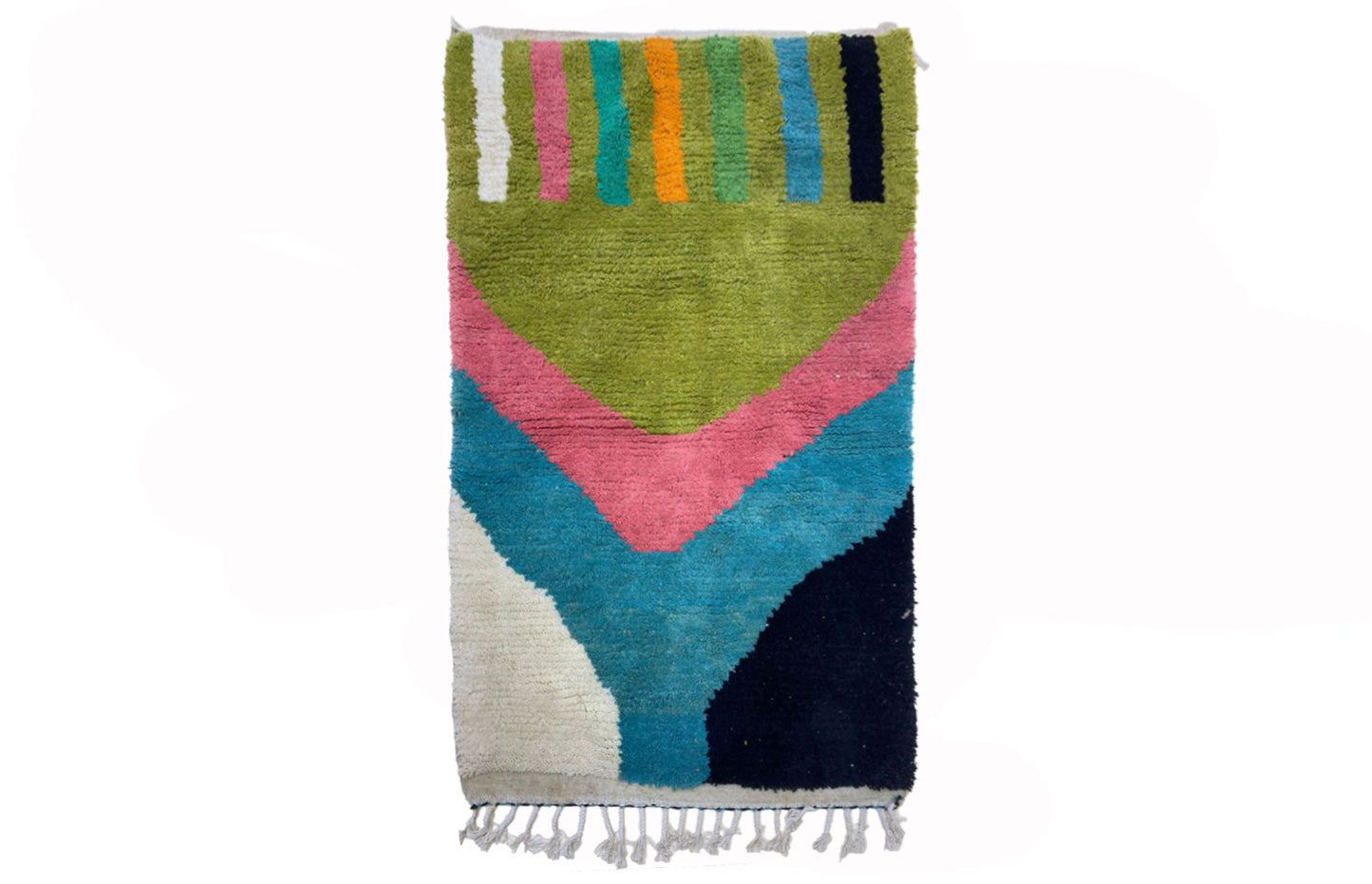 Colorful Handwoven Moroccan Rug, Moroccan Custom Berber for Boho Style Living Room.