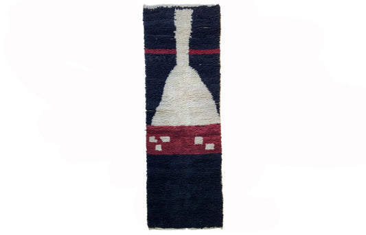 Colorful Handwoven Wool Runner for Entryway, Custom Moroccan Berber Runner Rug.