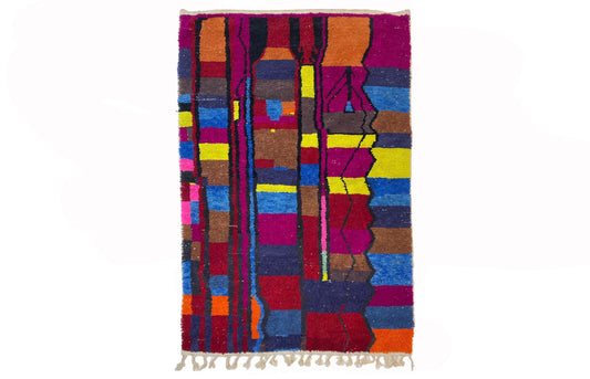 Handmade Moroccan Style Colorful Area Rug, Bohemian Decor Rug.