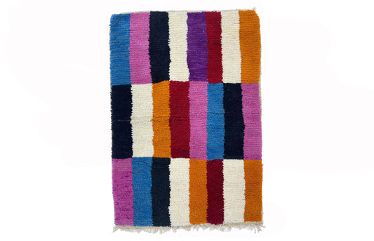 Custom Hand-Knotted Wool Rug, Berber Moroccan Artisan Crafted Rug.