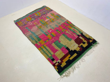 Handcrafted Moroccan Berber Rug, Custom colorful area Rug.