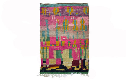 Handcrafted Moroccan Berber Rug, Custom colorful area Rug.