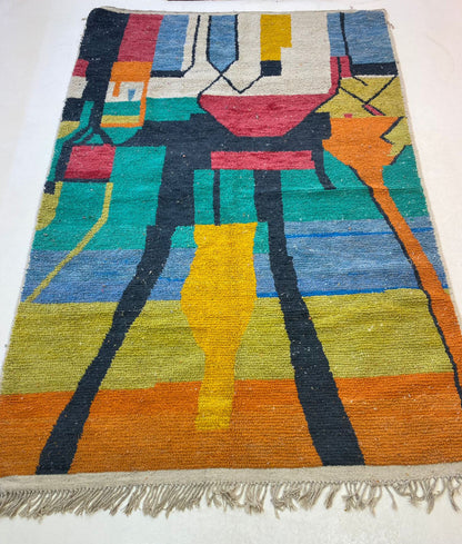 Handcrafted Moroccan Berber Rug, Custom Unique Area Rug, Personalized Home Decor Rug.