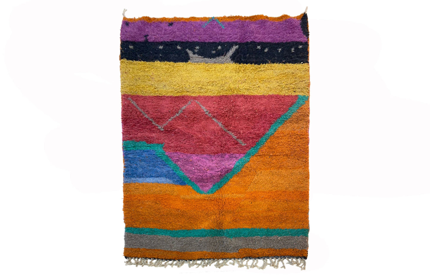 Handmade Moroccan Berber Rug, Custom Colorful Area Rug.