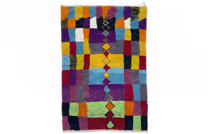 Boho Chic Moroccan Berber Rug, Handcrafted Elegance for Your Home.